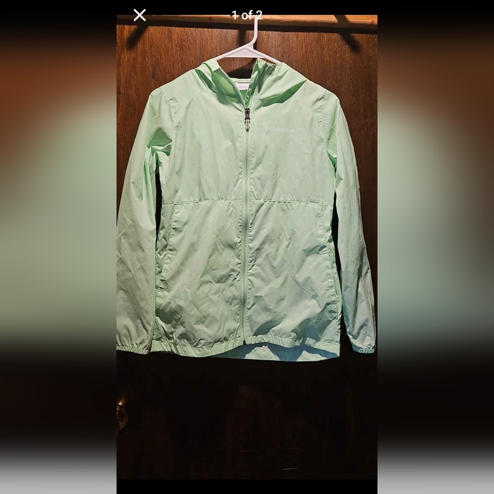Columbia Mint Green Windbreaker